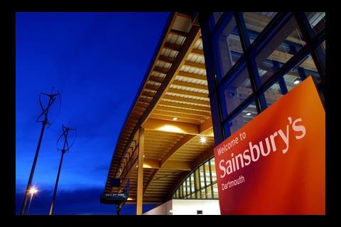 Dartmouth Sainsbury's at night